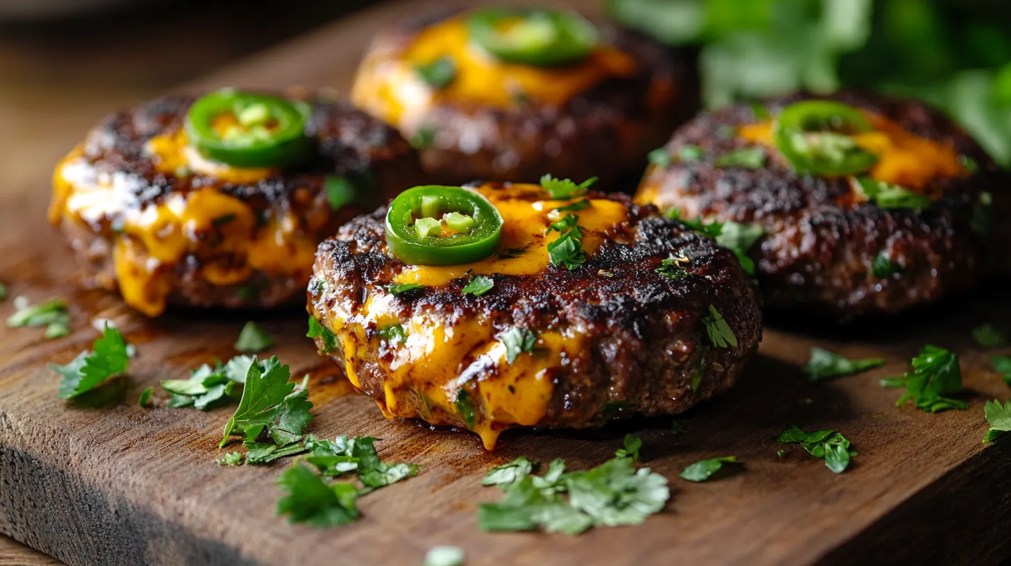 Venison Jalapeño Cheddar Patties