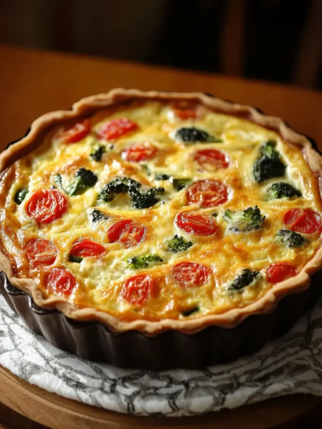 Veggie-Packed Crustless Quiche