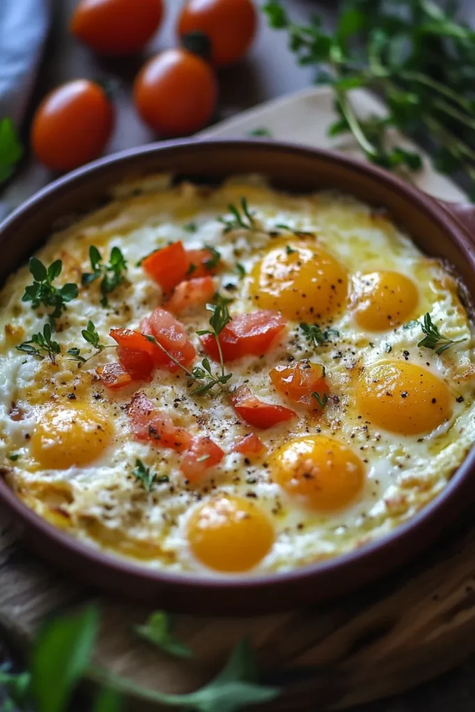 Baked Cottage Cheese Eggs