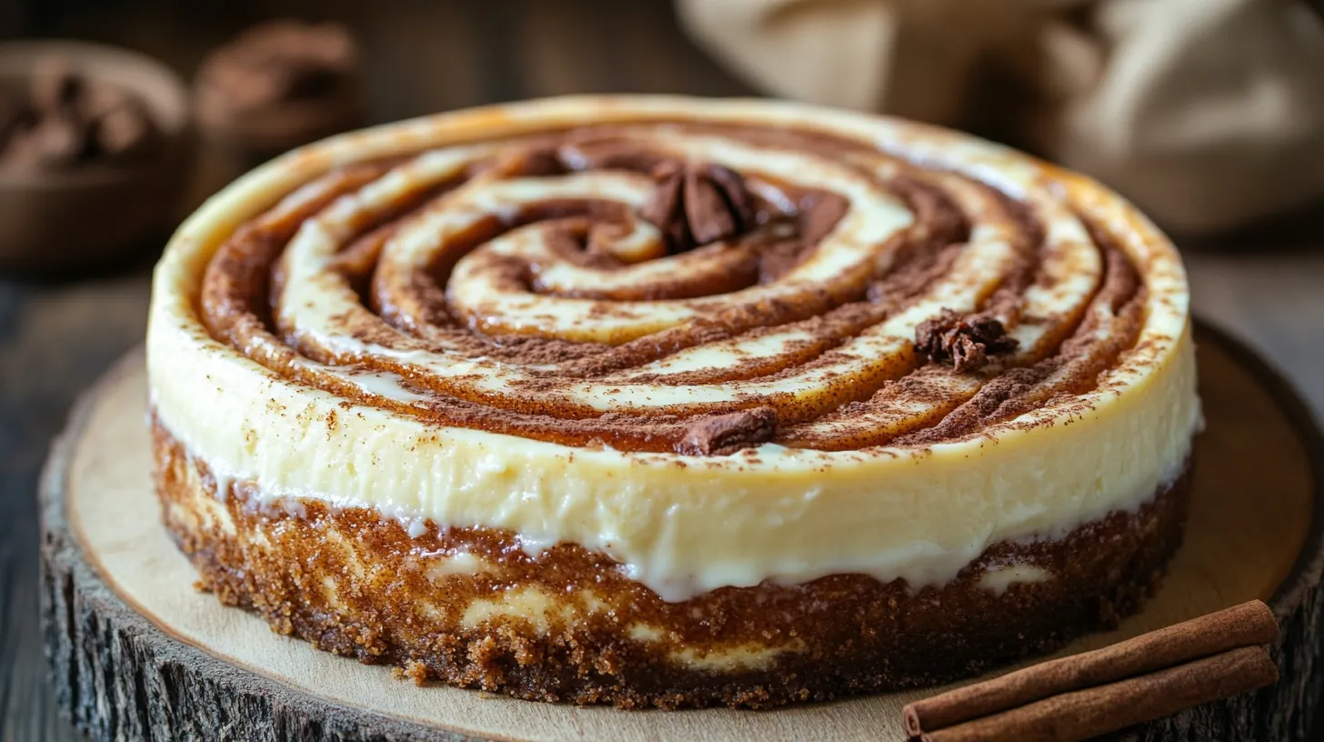 Decadent Cinnamon Roll Cheesecake