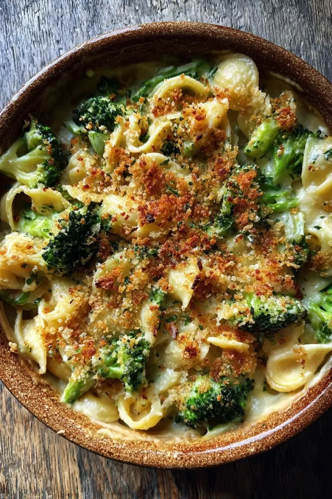 One Pot Creamy Broccoli Pasta Bake