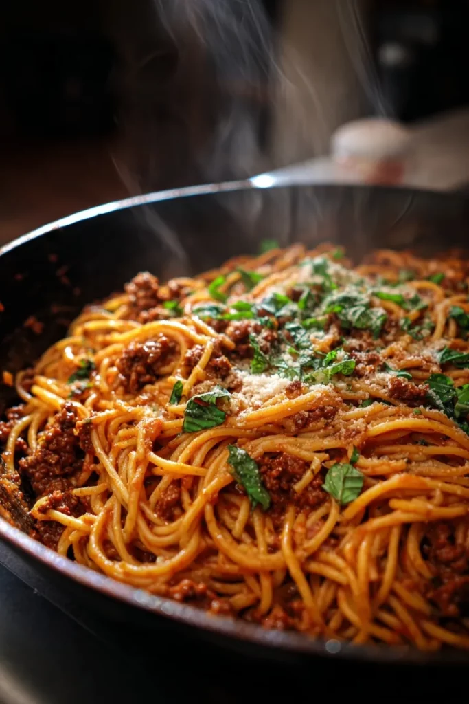 One Pot Creamy Spaghetti