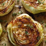 Oven Roasted Garlic Cabbage Steaks