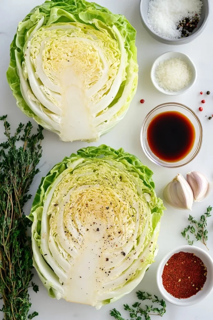Oven Roasted Garlic Cabbage Steaks