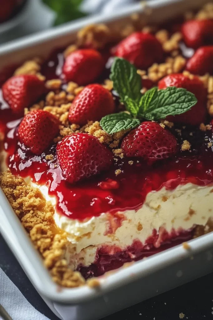 Strawberry Cheesecake Dump Cake