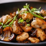 black pepper chicken with mushrooms