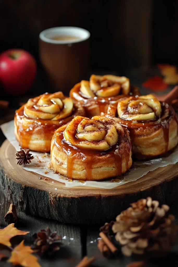 Caramel Apple Pie Cinnamon Rolls