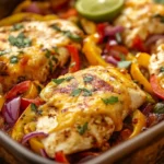 Cheesy Baked Fajita Chicken