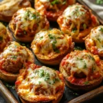 cheesy garlic bread meatball muffins