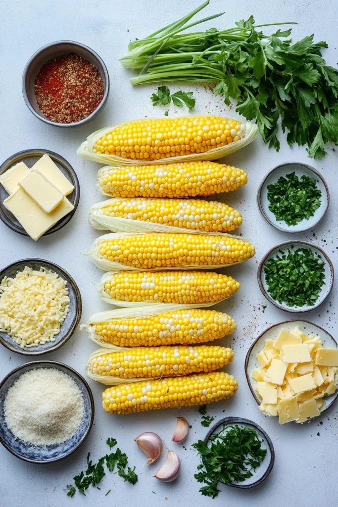 cheesy garlic butter corn on the cob