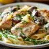 Creamy Mushroom and Asparagus Chicken Penne