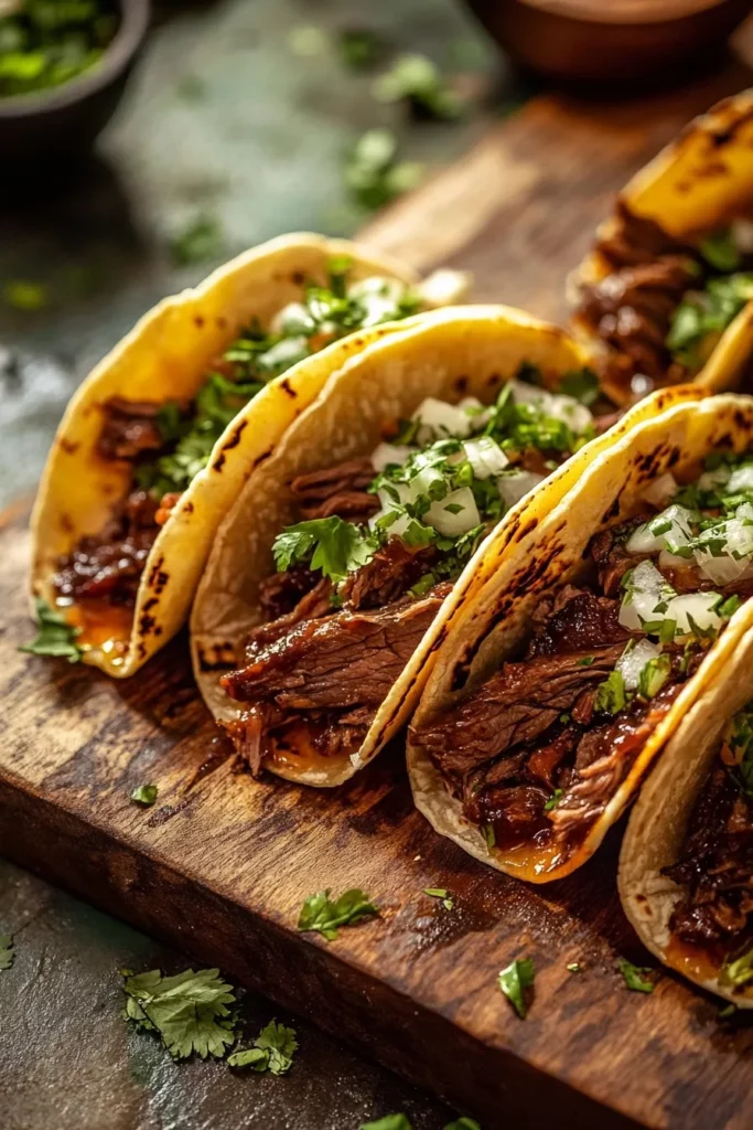 garlic butter honey bbq beef tacos