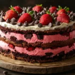 Neapolitan Chocolate Chip Cookie Cake