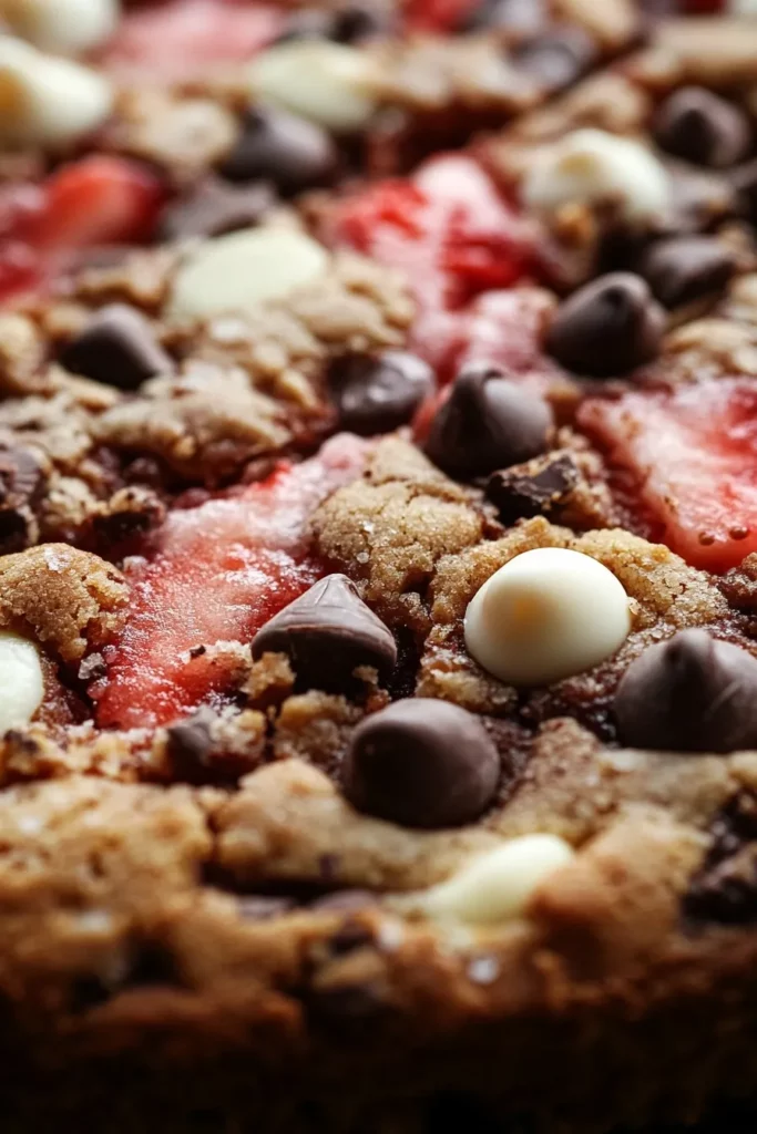 Neapolitan Chocolate Chip Cookie Cake