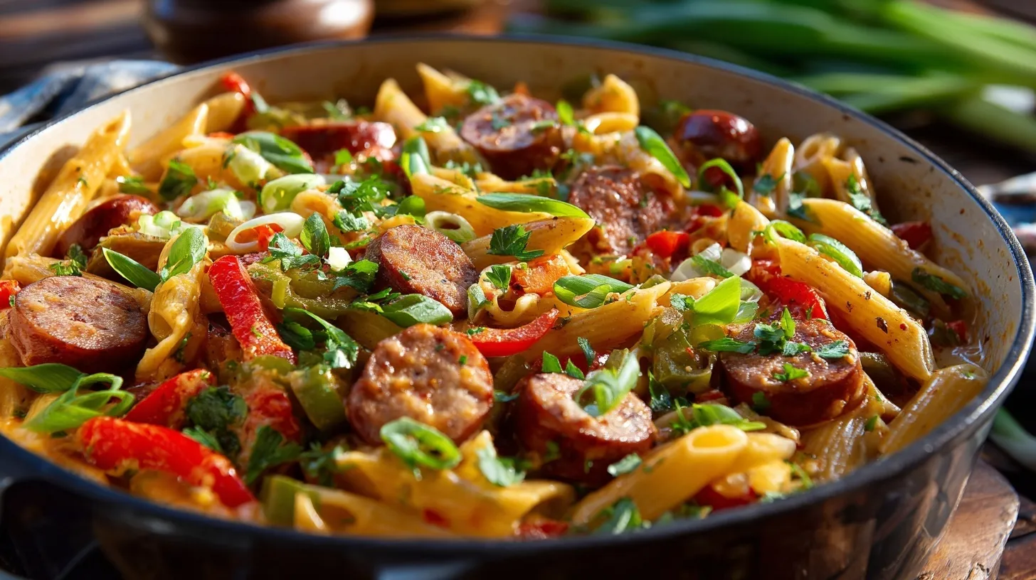 One Pot Cajun Sausage Pasta