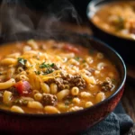 One Pot Cheeseburger Macaroni Soup