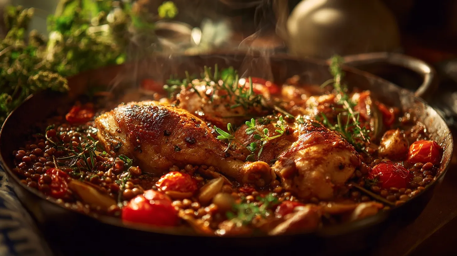 One Pot Chicken and Lentils