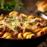 one-pot creamy beef and shells