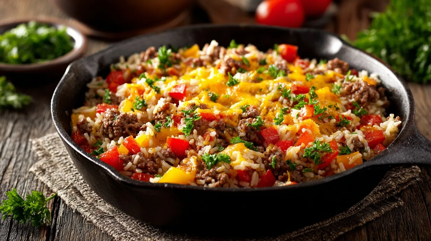 One Pot Ground Beef and Rice