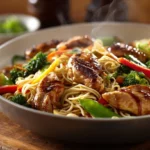 One Pot Honey Garlic Chicken and Noodles