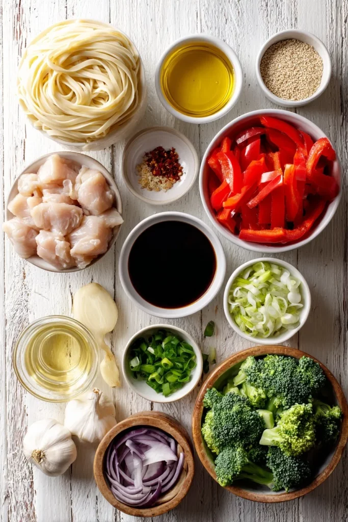 One Pot Honey Garlic Chicken and Noodles