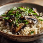 One Pot Mushroom and Ginger Rice