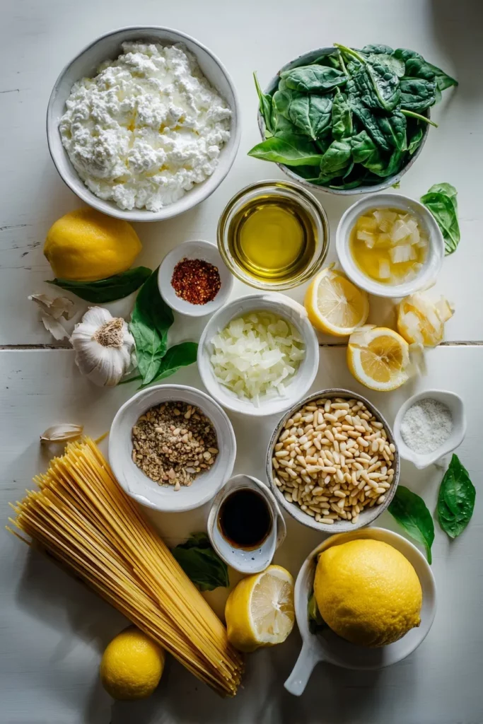One Pot Pasta Ricotta and Lemon