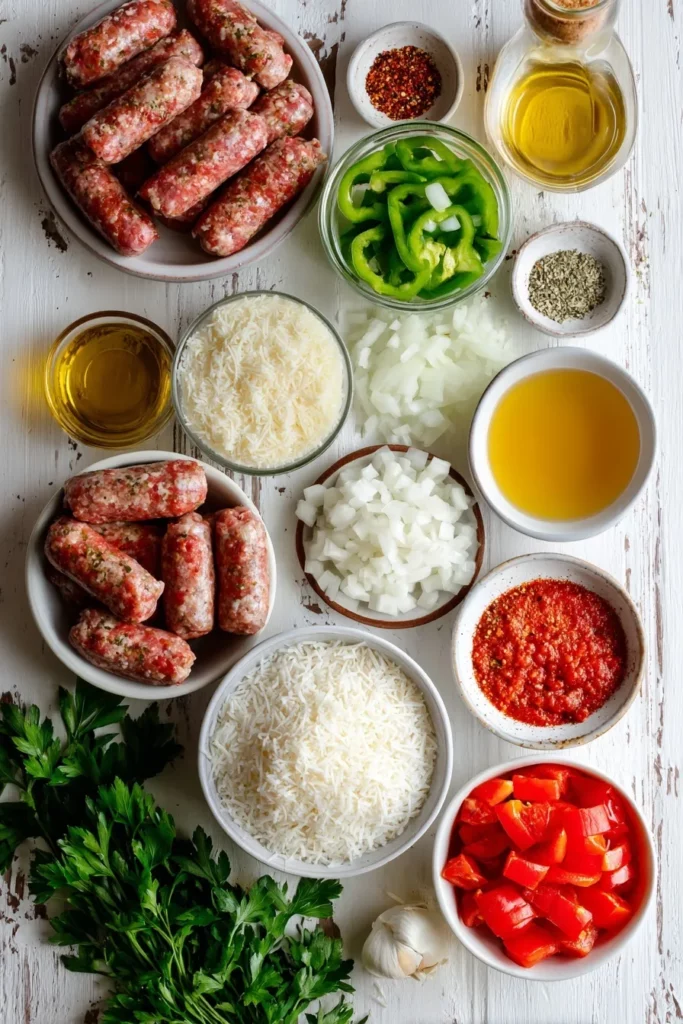 one pot sausage and rice