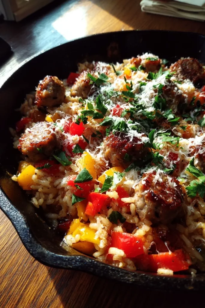 one pot sausage and rice
