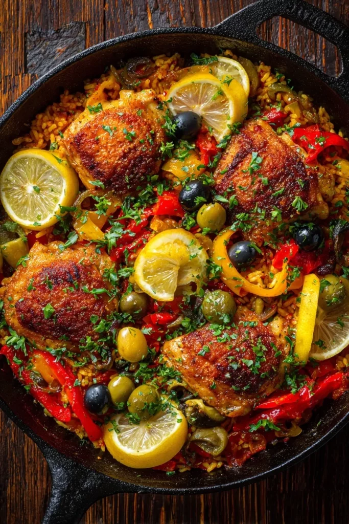 One Pot Spanish Chicken and Rice
