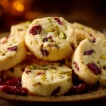 Cranberry Pistachio Shortbread Cookies