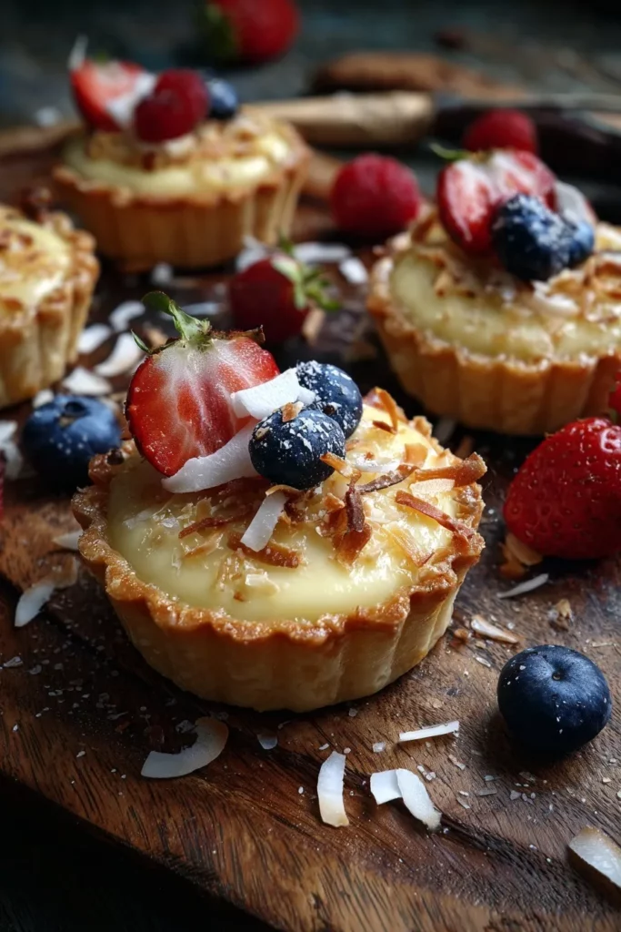 Custard Coconut Tartlets
