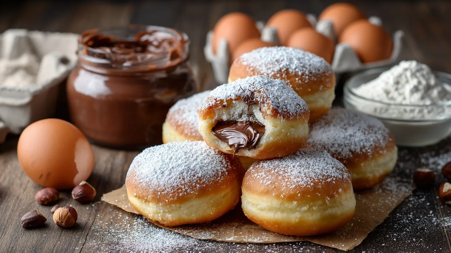 Homemade Nutella-Filled Donuts