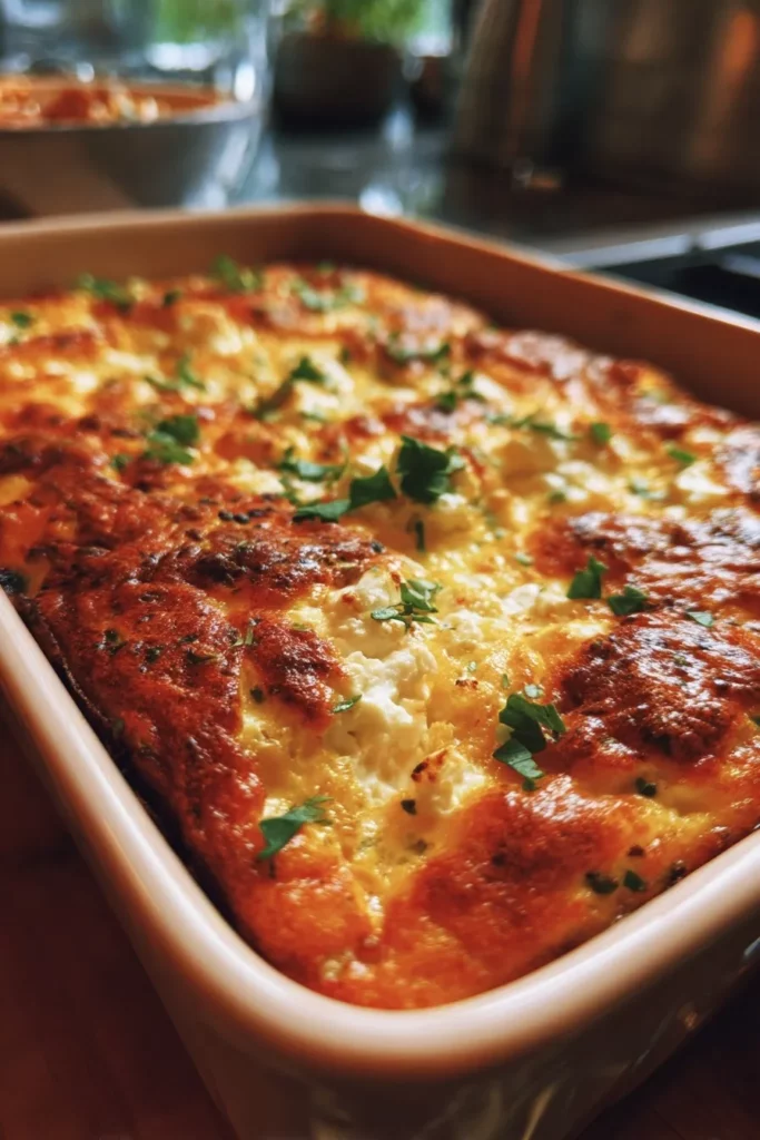 Low Carb Cottage Cheese Egg Bake