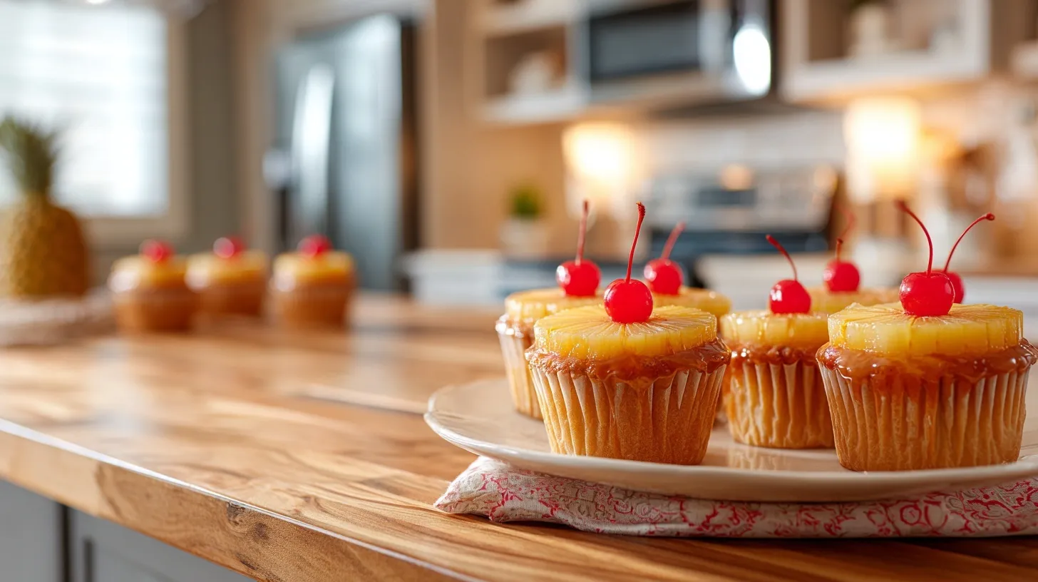 Pineapple Upside Down Cupcakes