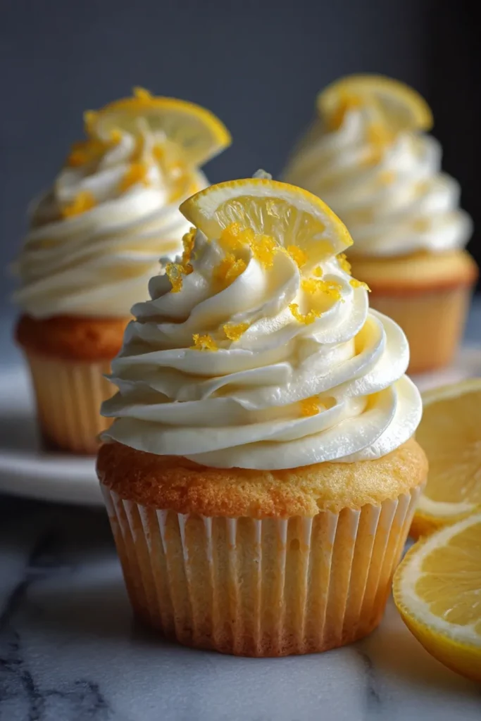 Soft Butter Lemon Cupcakes with Lemon Frosting
