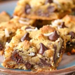 Coconut Toffee Chocolate Chip Cookie Bars
