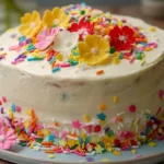 Confetti Garden Cake With Lemon Buttercream and Sugar Flowers