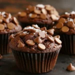 Healthy Chocolate Peanut Butter Protein Muffins