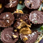 Healthy Frozen Peanut Butter Greek Yogurt Cups With Chocolate Top