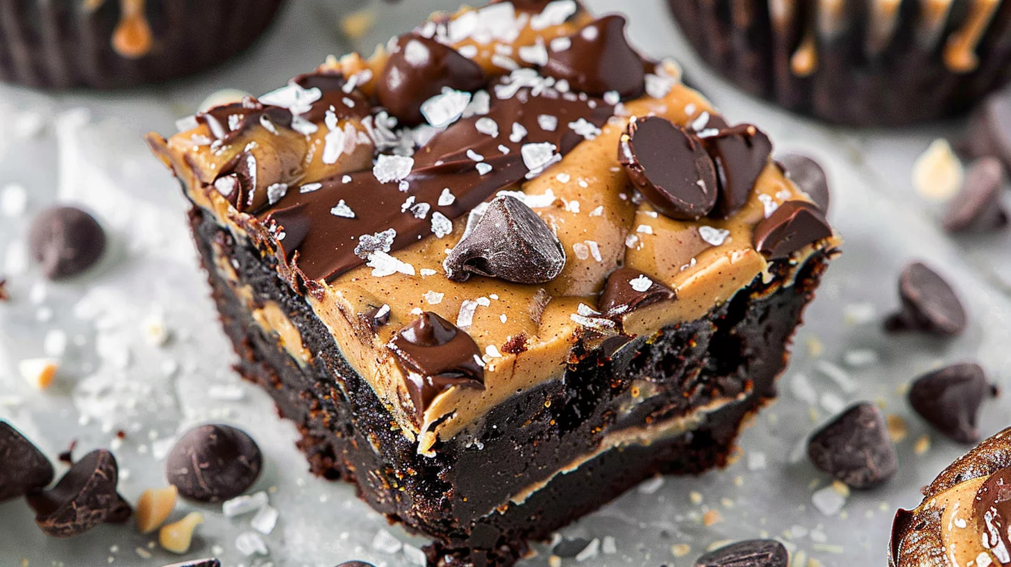 Healthy Greek Yogurt Chocolate Chip Muffin Bars With Peanut Butter Swirl