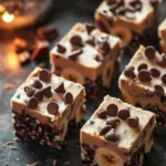 Healthy No-bake Chocolate Banana Yogurt Cookie Dough Squares