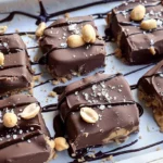 High Protein No-bake Chocolate Yogurt Peanut Butter Truffle Squares