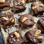 High Protein No-bake Chocolate Yogurt Peanut Butter Truffle Squares
