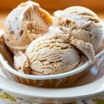 Homemade Peanut Butter Ribbon Ice Cream