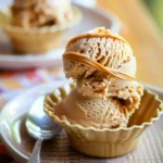 Homemade Peanut Butter Ribbon Ice Cream