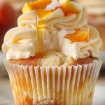 Honey Peach Cream Cheese Cupcakes
