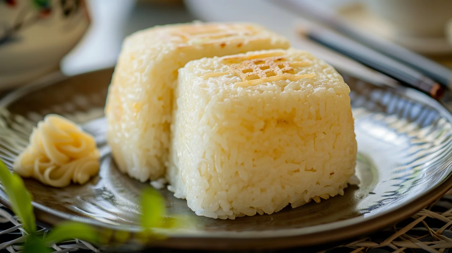 Soft Fluffy Rice Cake Open For Recipe