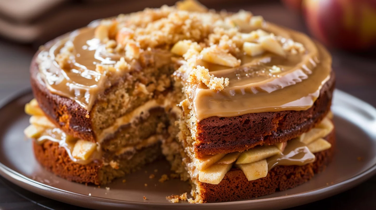 Apple Spice Cake With Brown Sugar Icing
