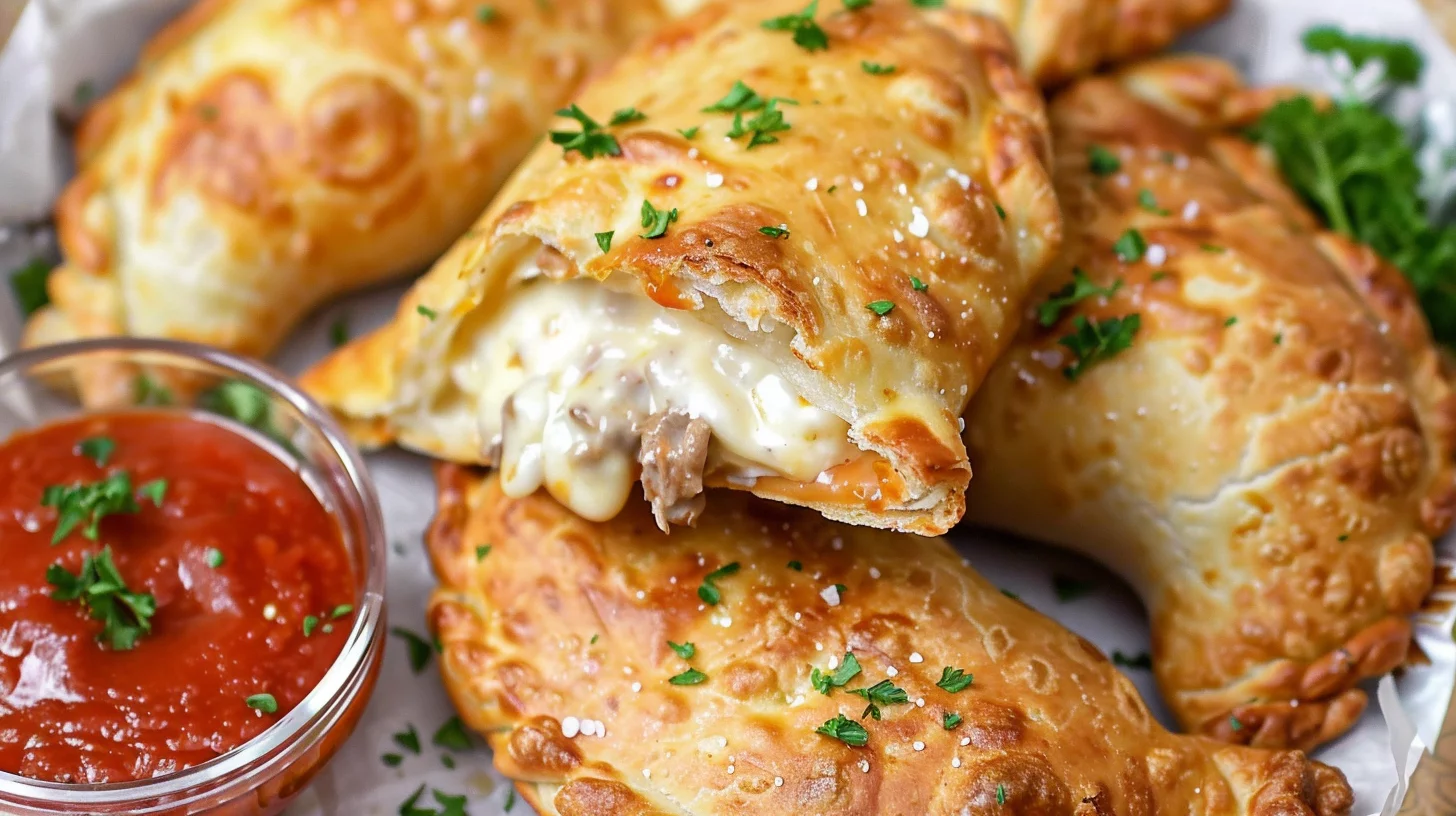 Chicken Alfredo Air Fryer Calzones